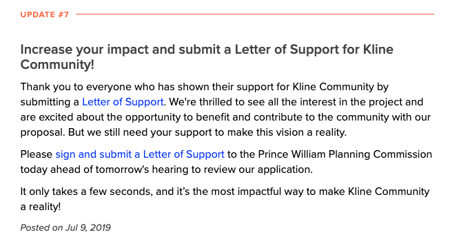 Kline Letters of Support