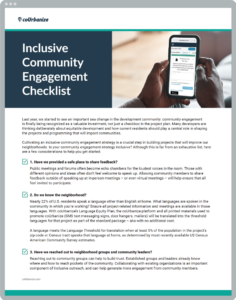 Inclusive Community Engagement Checklist - coUrbanize